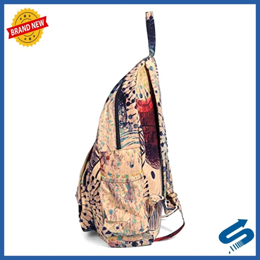 Large Capacity Bohemian Backpack Foldable Canvas Daypack Travel Bag - Picture 4 of 6